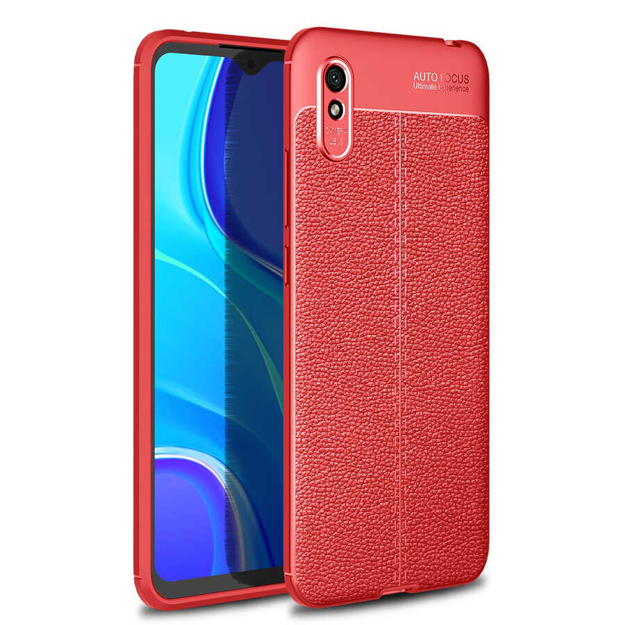 Xiaomi Uyumlu  Redmi 9A Kılıf Zore Niss Silikon Kapak-Kırmızı