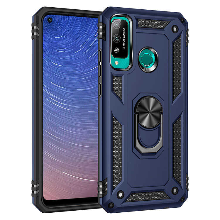 Huawei Uyumlu P40 Lite E Kılıf Zore Vega Kapak-Mavi