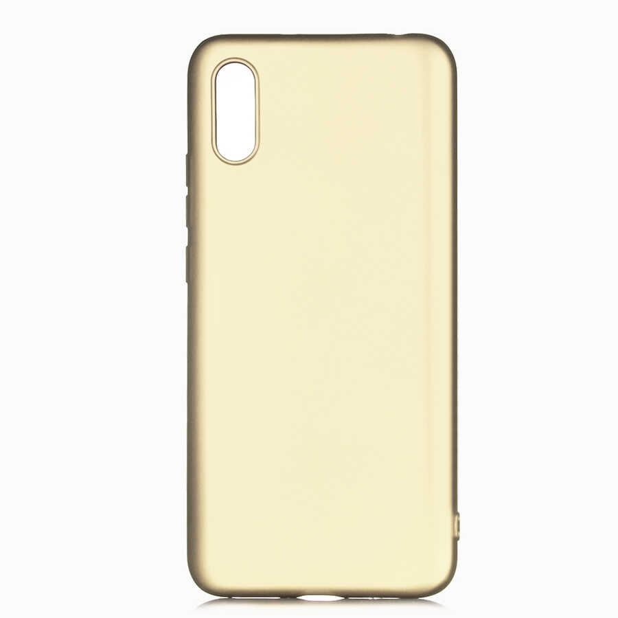 Xiaomi Uyumlu  Redmi 9A Kılıf Zore Premier Silikon Kapak-Gold