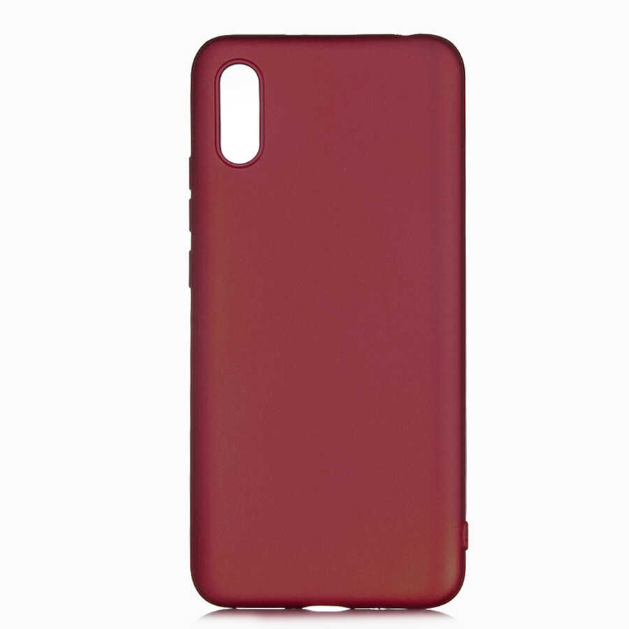 Xiaomi Uyumlu  Redmi 9A Kılıf Zore Premier Silikon Kapak-Mürdüm