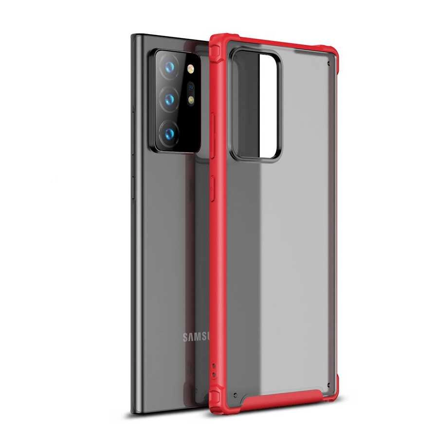 Galaxy Uyumlu Note 20 Ultra Kılıf Zore Volks Kapak-Kırmızı