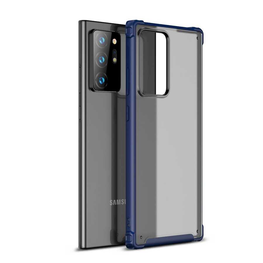 Galaxy Uyumlu Note 20 Ultra Kılıf Zore Volks Kapak-Lacivert