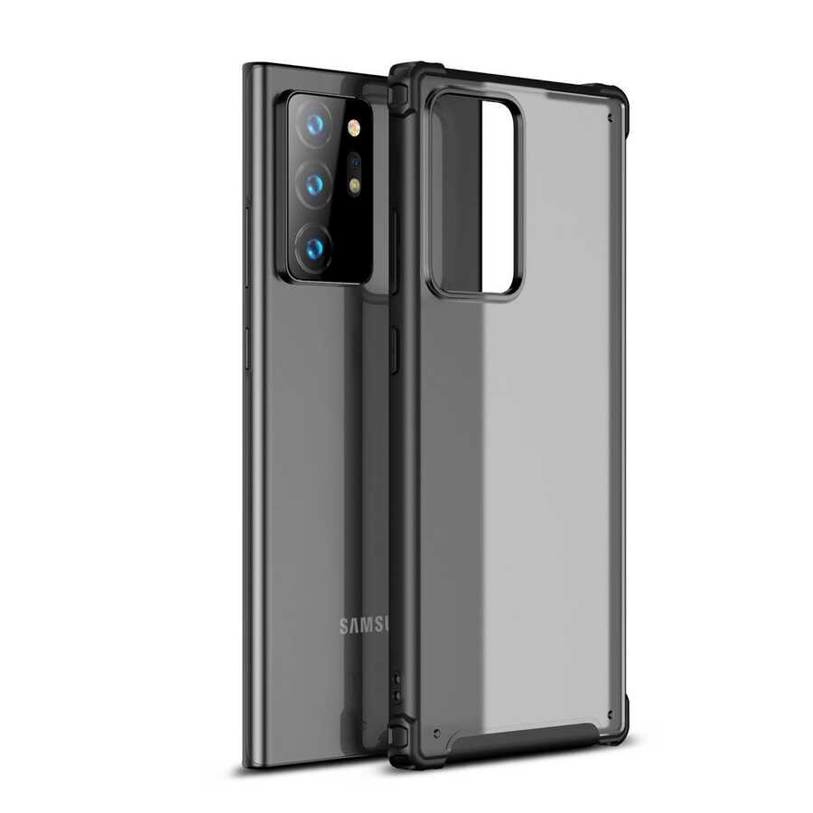 Galaxy Uyumlu Note 20 Ultra Kılıf Zore Volks Kapak-Siyah