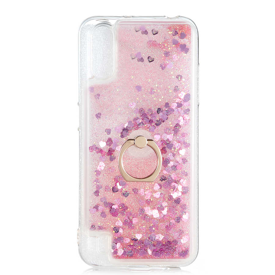 Galaxy Uyumlu A01 Kılıf Zore Milce Kapak-Pembe
