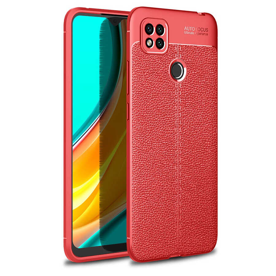 Xiaomi Uyumlu  Redmi 9C Kılıf Zore Niss Silikon Kapak-Kırmızı