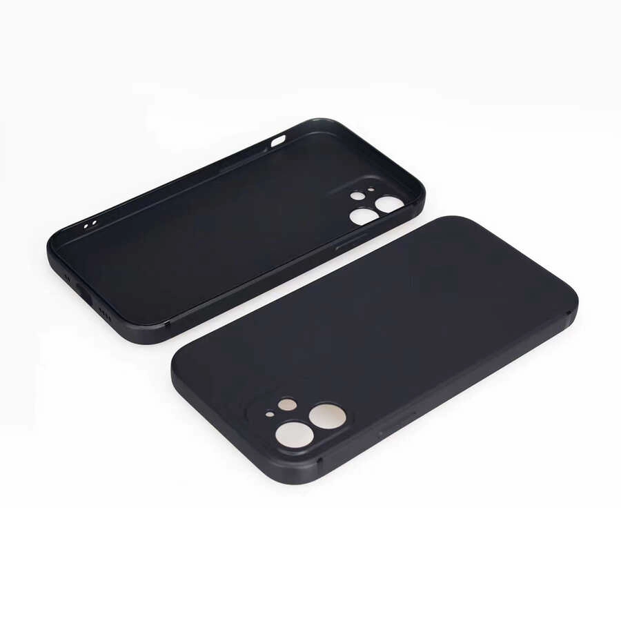 iPhone Uyumlu 12 Kılıf Zore İmax Silikon-Siyah