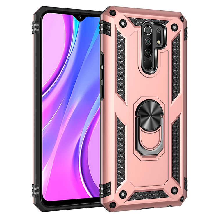 Xiaomi Uyumlu  Redmi 9 Kılıf Zore Vega Kapak-Rose gold