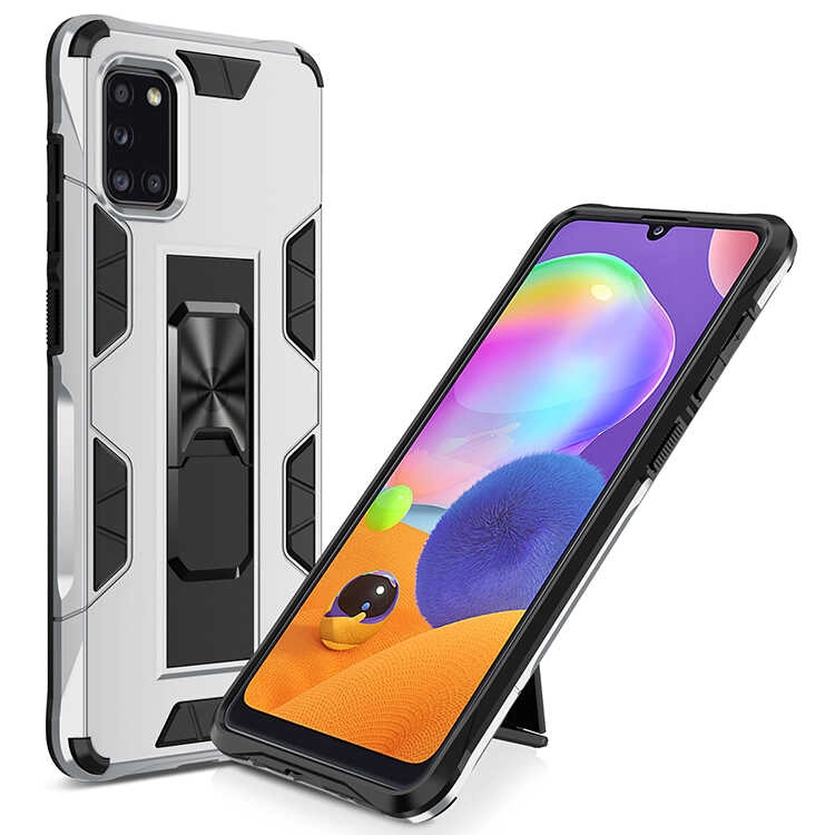 Galaxy Uyumlu A31 Kılıf Zore Volve Kapak-Gri