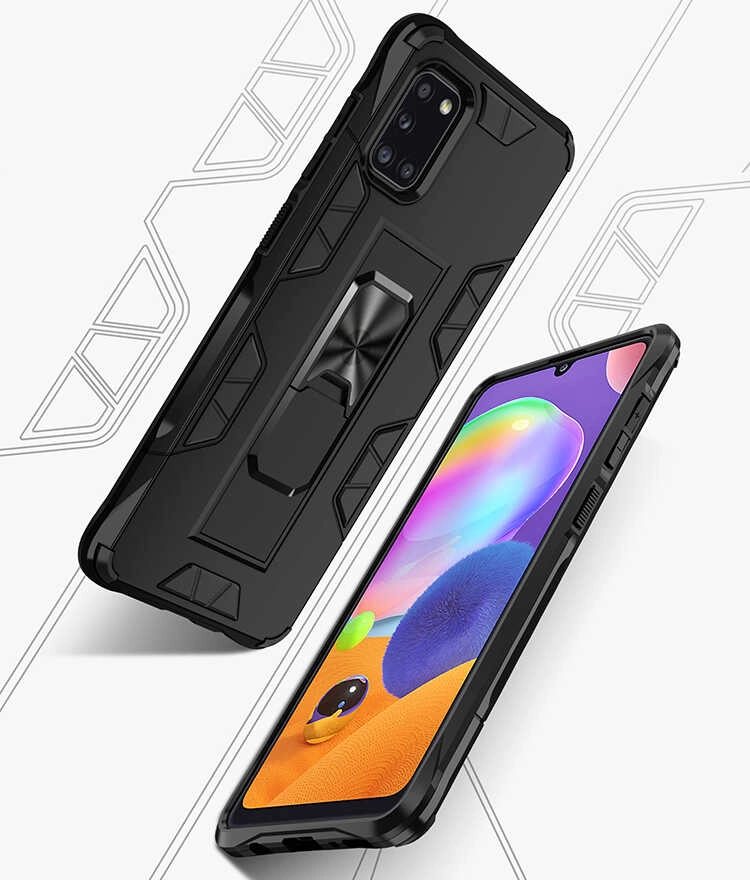 Galaxy Uyumlu A31 Kılıf Zore Volve Kapak-Kırmızı
