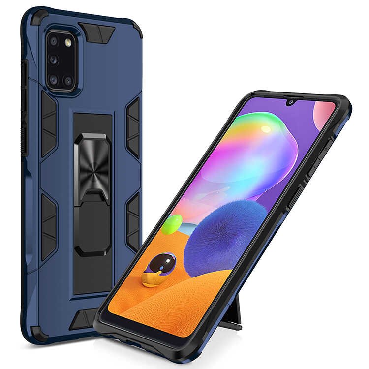 Galaxy Uyumlu A31 Kılıf Zore Volve Kapak-Lacivert