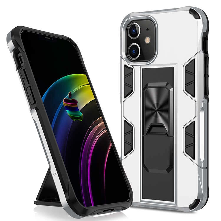iPhone Uyumlu 12 Kılıf Zore Volve Kapak-Gri