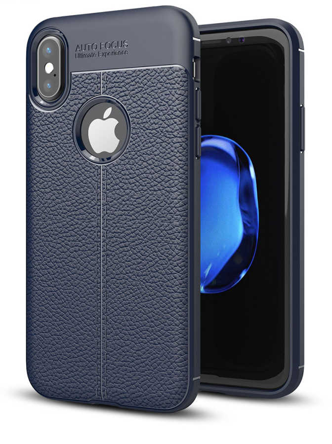 iPhone Uyumlu X Kılıf Zore Niss Silikon Kapak-Lacivert