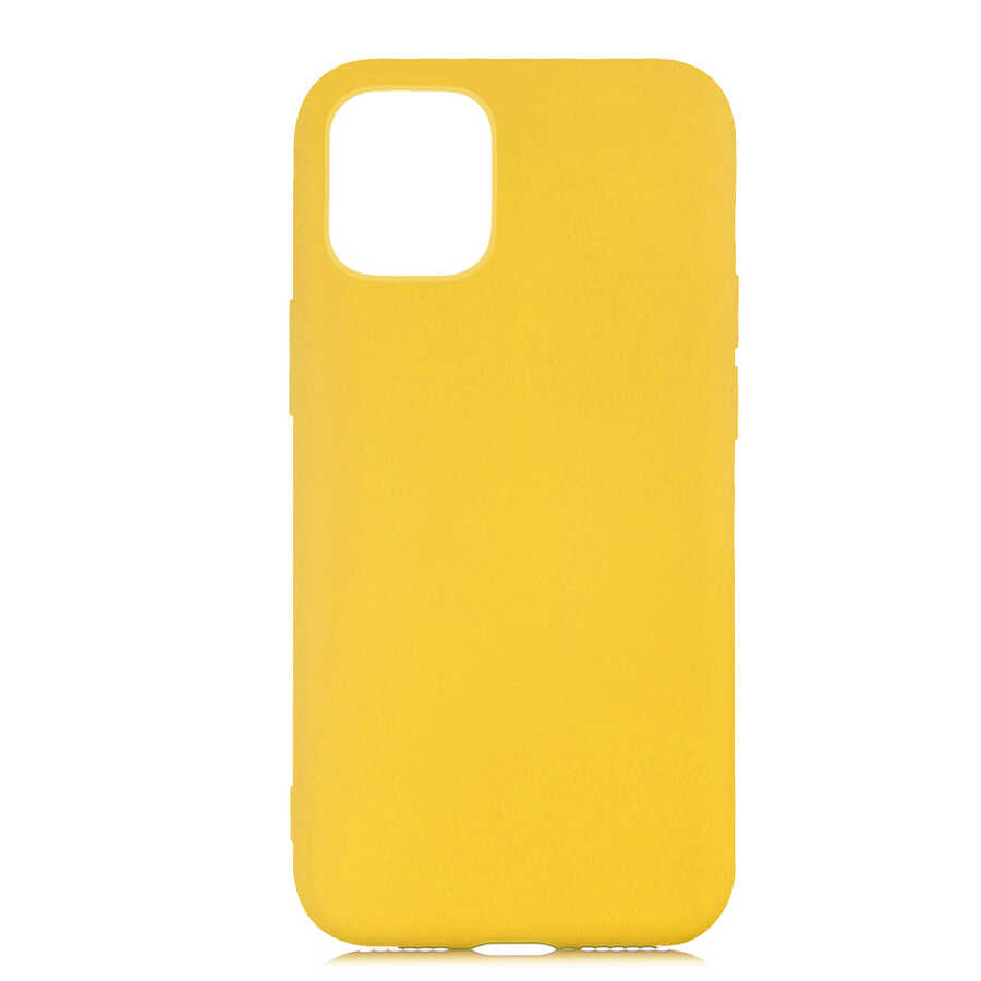 iPhone Uyumlu 12 Kılıf Zore LSR Lansman Kapak-Sarı