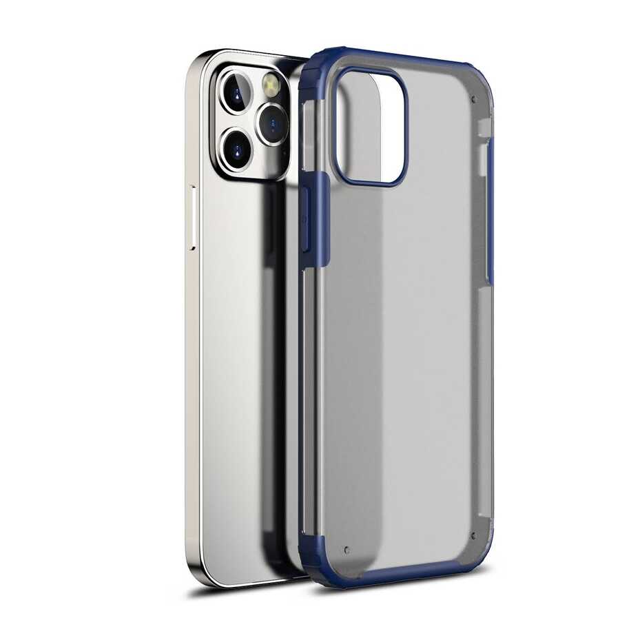iPhone Uyumlu 12 Pro Kılıf Zore Volks Kapak-Lacivert