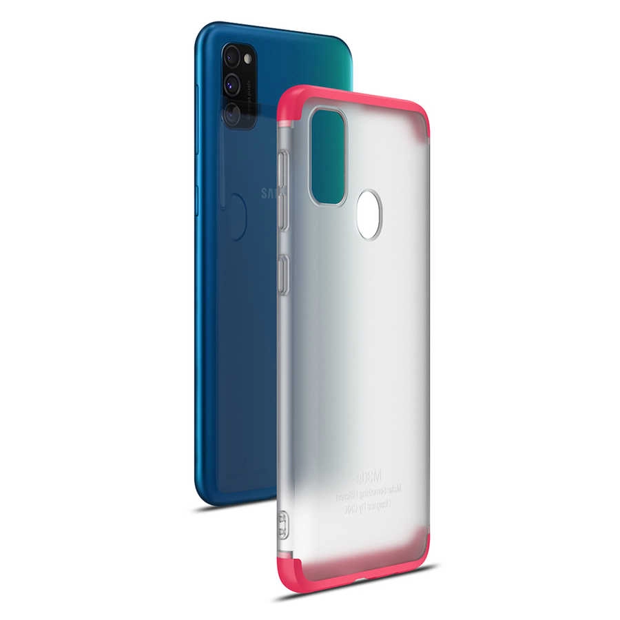 Galaxy Uyumlu M21 Kılıf Zore Nili Kapak-Kırmızı