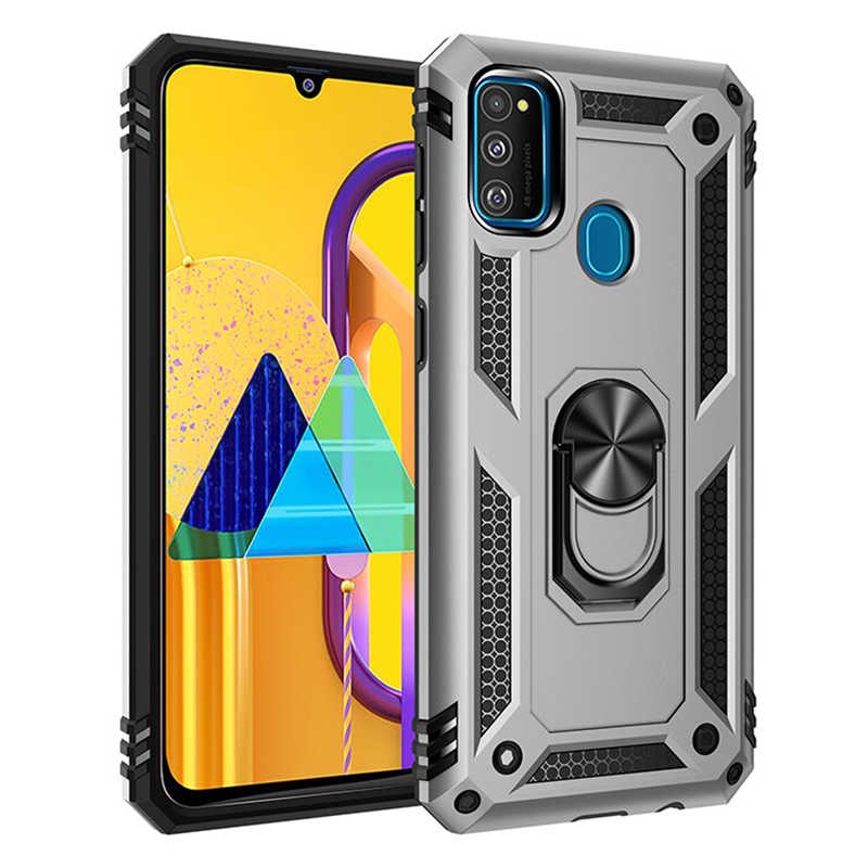 Galaxy Uyumlu M21 Kılıf Zore Vega Kapak-Gri