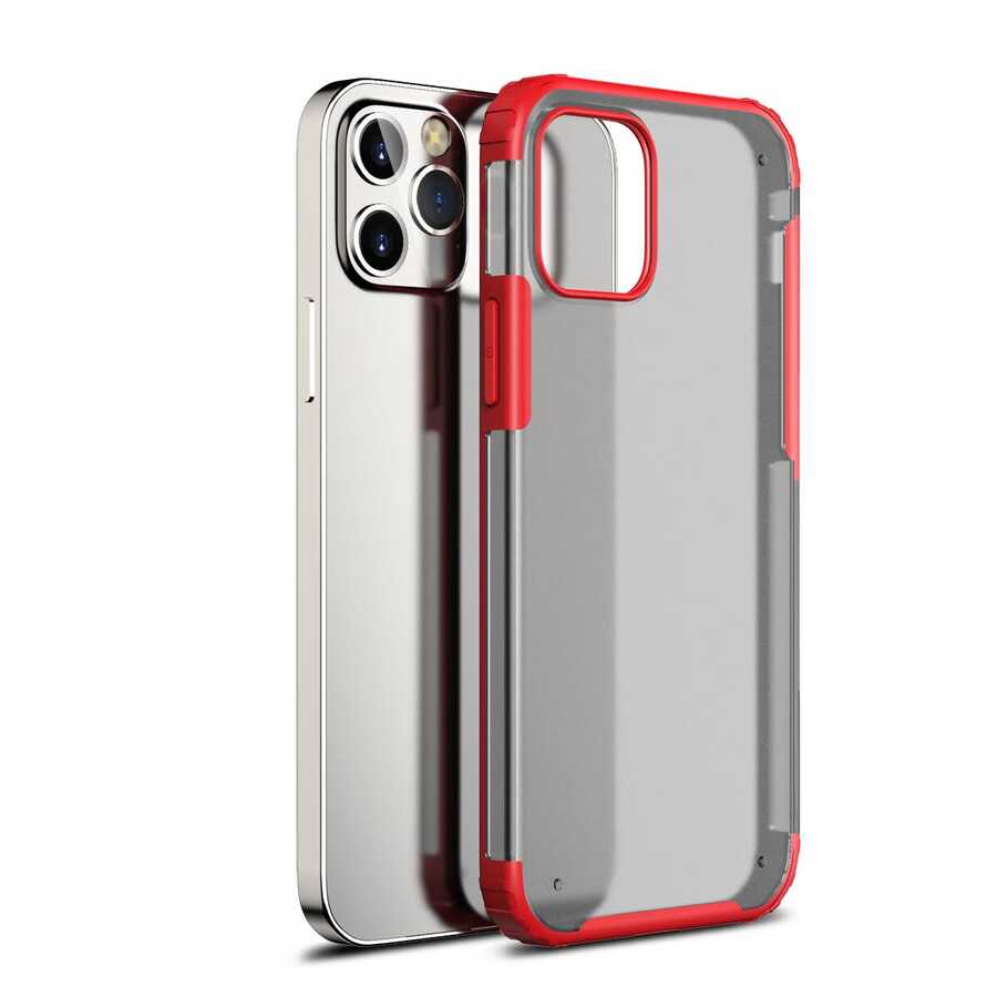 iPhone Uyumlu 12 Pro Max Kılıf Zore Volks Kapak-Kırmızı
