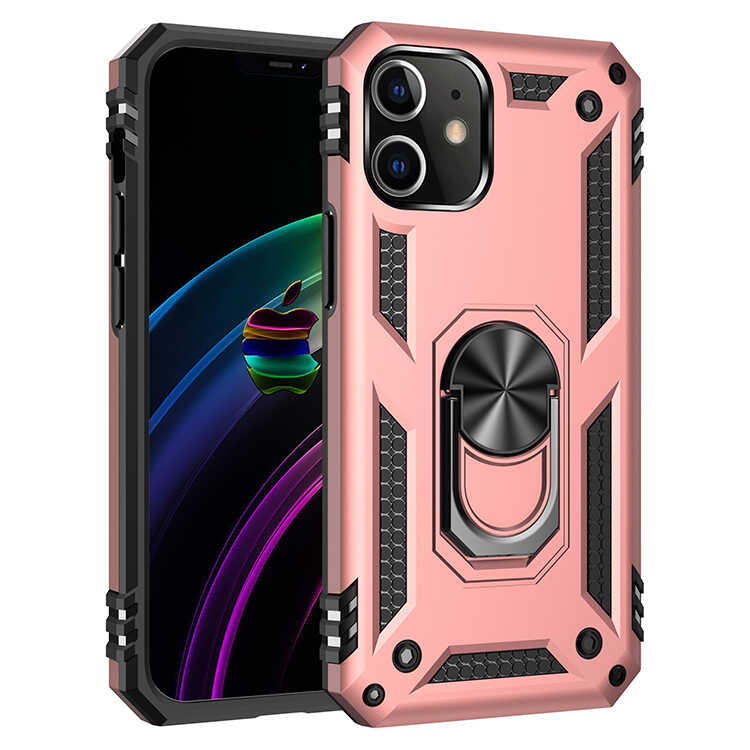 iPhone Uyumlu 12 Mini Kılıf Zore Vega Kapak-Rose gold