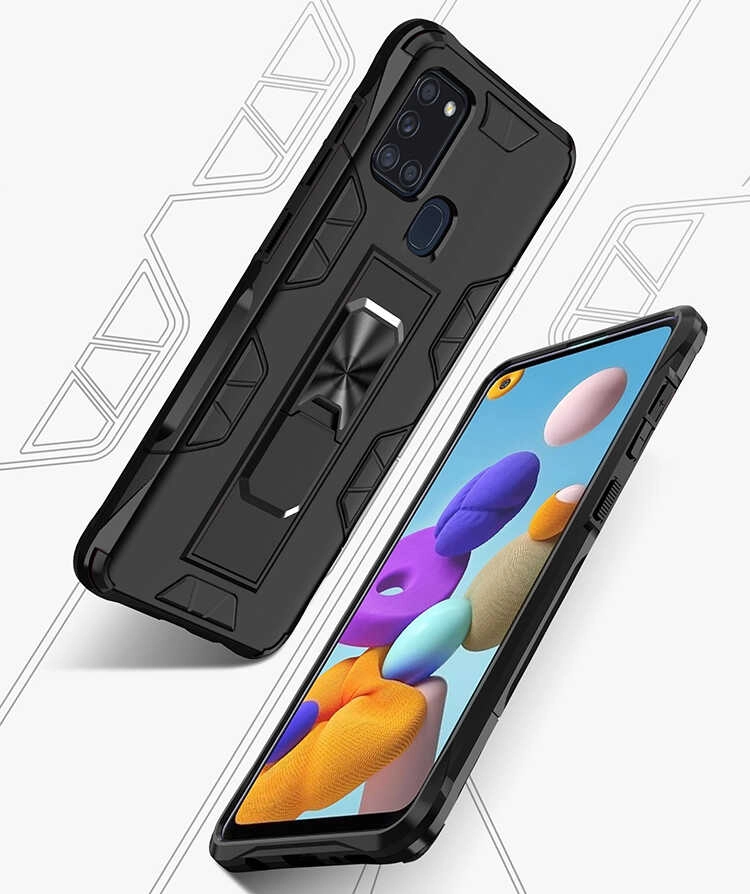 Galaxy Uyumlu A21S Kılıf Zore Volve Kapak-Kırmızı