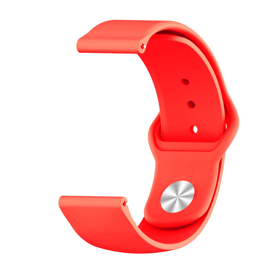 Xiaomi Uyumlu  Amazfit Pace KRD-11 22mm Silikon Kordon-Kırmızı