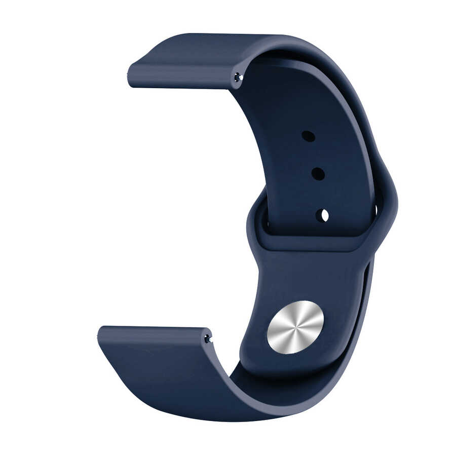 Xiaomi Uyumlu  Amazfit Pace KRD-11 22mm Silikon Kordon-Mavi