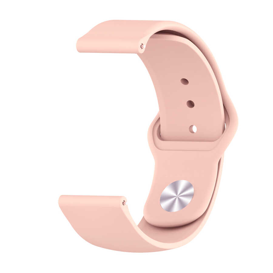 Xiaomi Uyumlu  Amazfit Pace KRD-11 22mm Silikon Kordon-Pudra