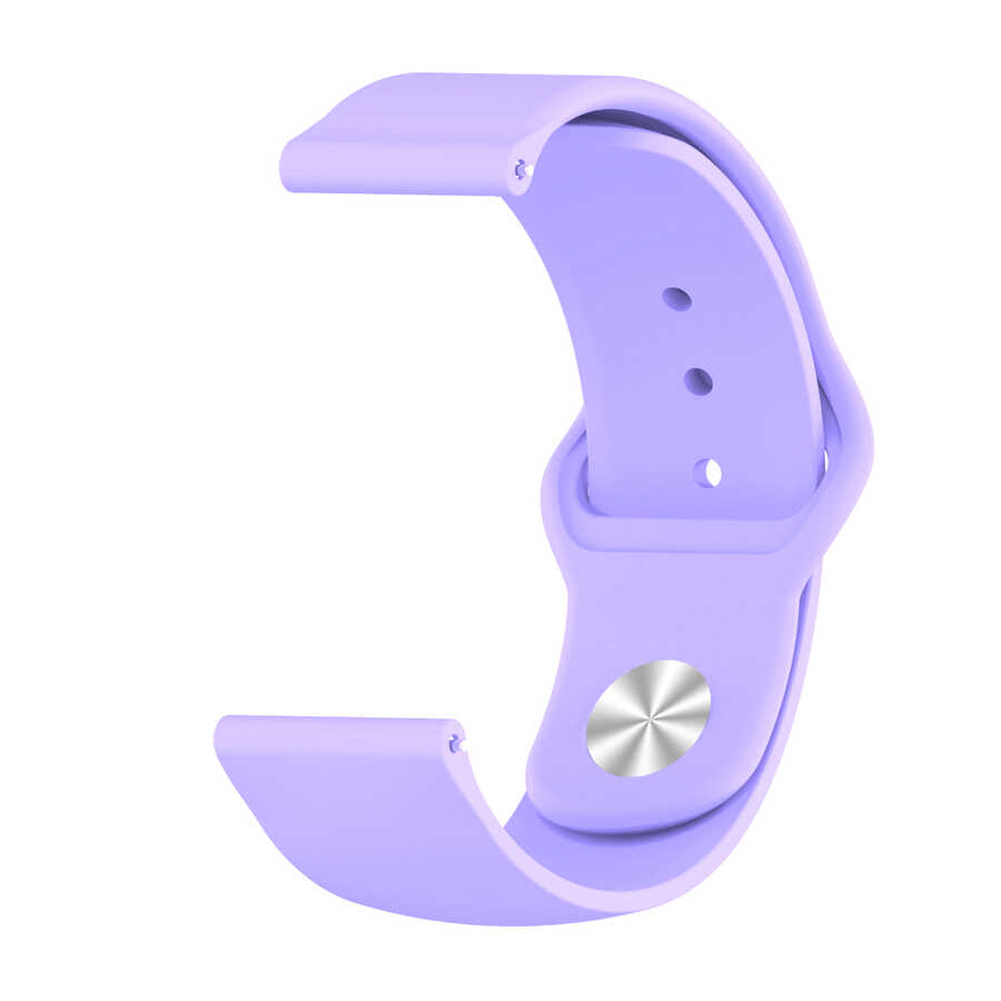 Xiaomi Uyumlu  Mi Watch Color KRD-11 22mm Silikon Kordon-Lila