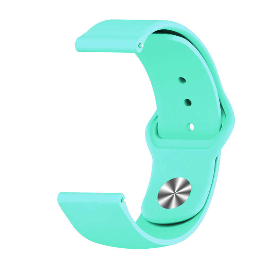 Xiaomi Uyumlu  Mi Watch Color KRD-11 22mm Silikon Kordon-Turkuaz
