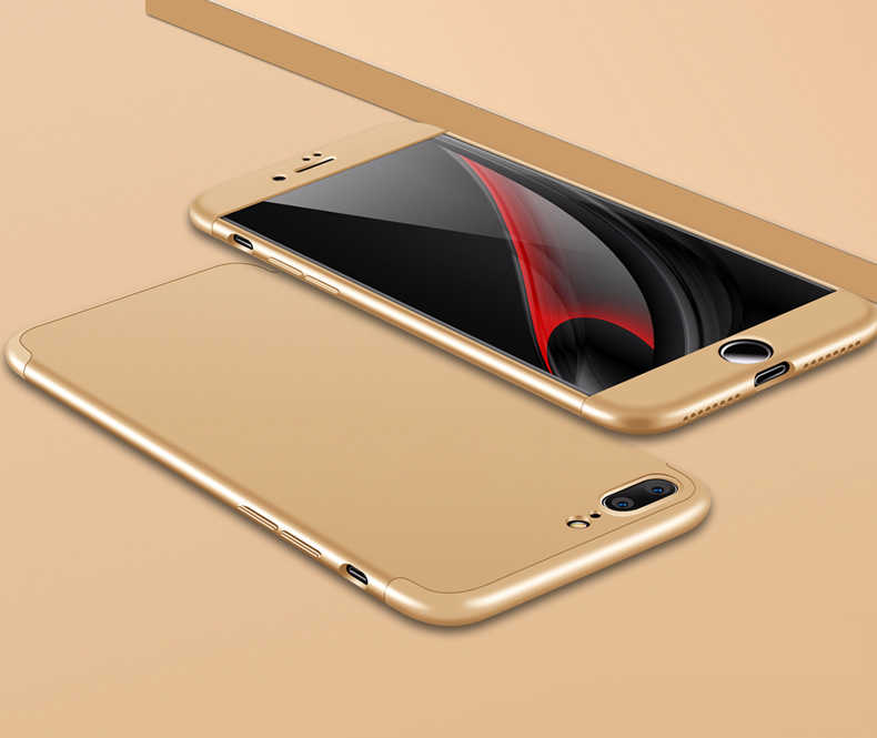 iPhone Uyumlu 7 Plus Kılıf Zore Ays Kapak-Gold