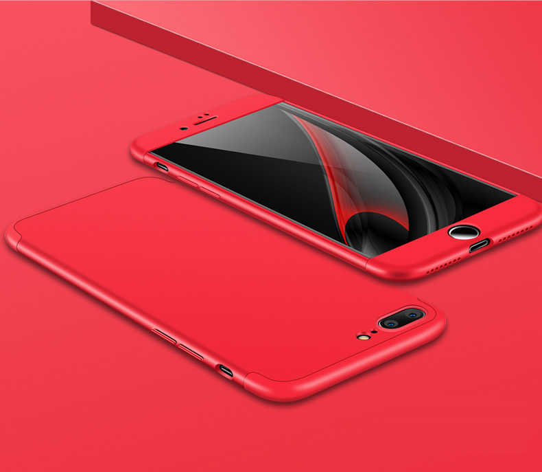 iPhone Uyumlu 7 Plus Kılıf Zore Ays Kapak-Kırmızı