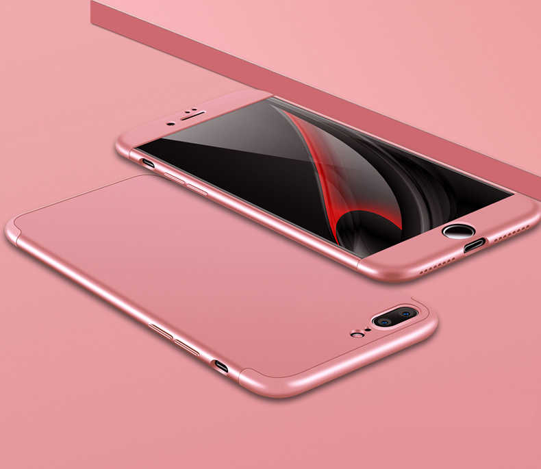 iPhone Uyumlu 7 Plus Kılıf Zore Ays Kapak-Rose gold