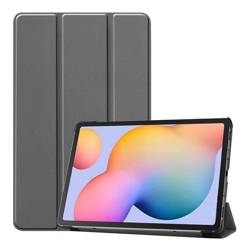 Galaxy Uyumlu Tab A7 10.4 T500 (2020) Zore Smart Kapak Standlı 1-1 Kılıf-Gri