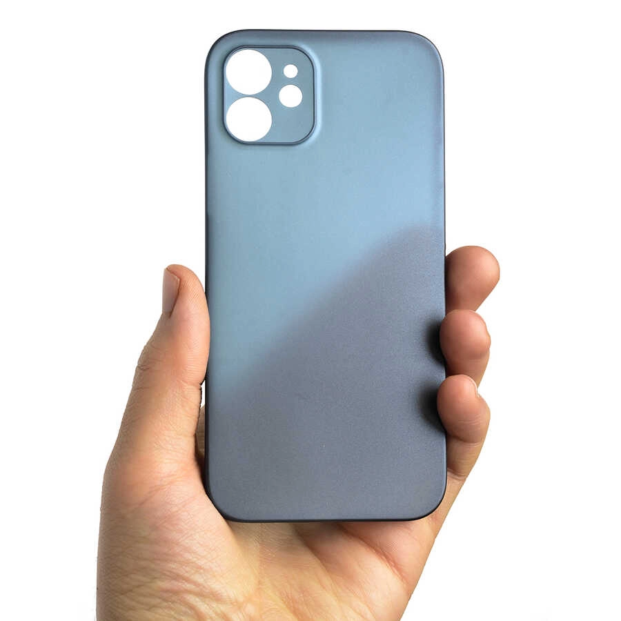iPhone Uyumlu 12 Kılıf Zore 1.Kalite PP Silikon-Saks mavi