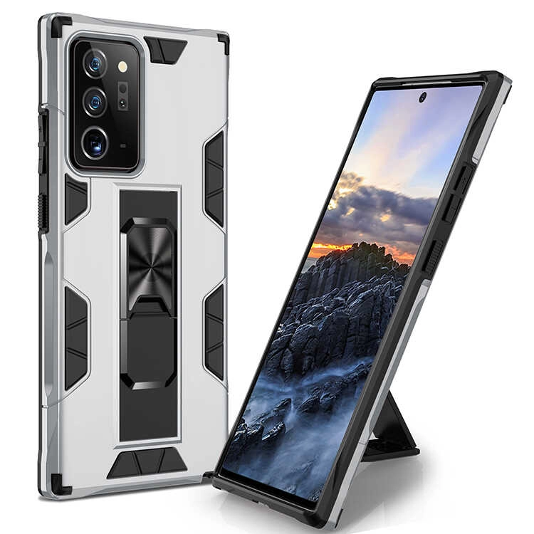 Galaxy Uyumlu Note 20 Ultra Kılıf Zore Volve Kapak-Gri