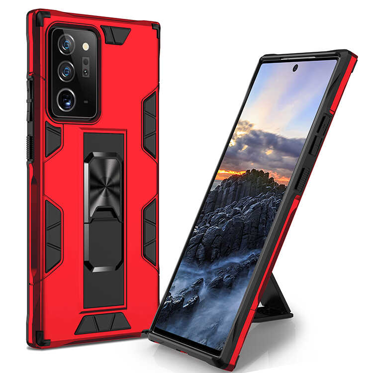 Galaxy Uyumlu Note 20 Ultra Kılıf Zore Volve Kapak-Kırmızı