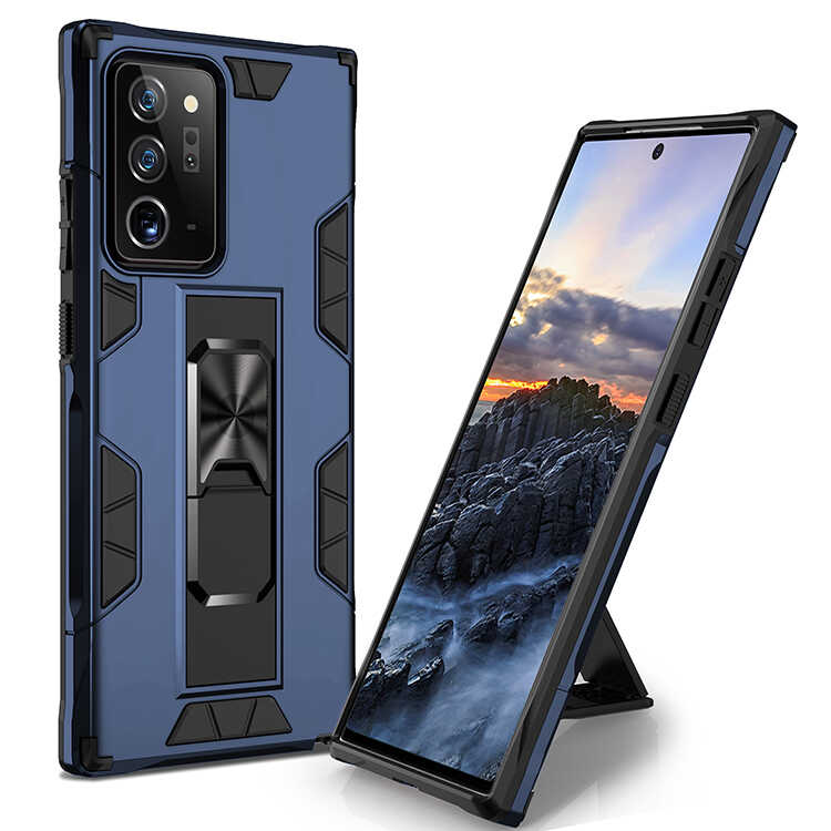 Galaxy Uyumlu Note 20 Ultra Kılıf Zore Volve Kapak-Lacivert
