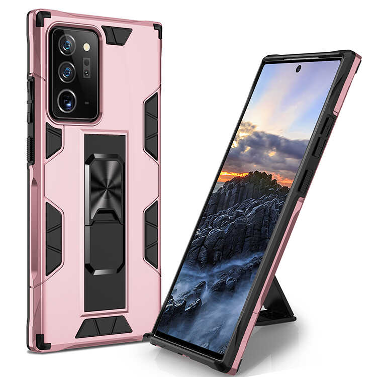 Galaxy Uyumlu Note 20 Ultra Kılıf Zore Volve Kapak-Rose gold
