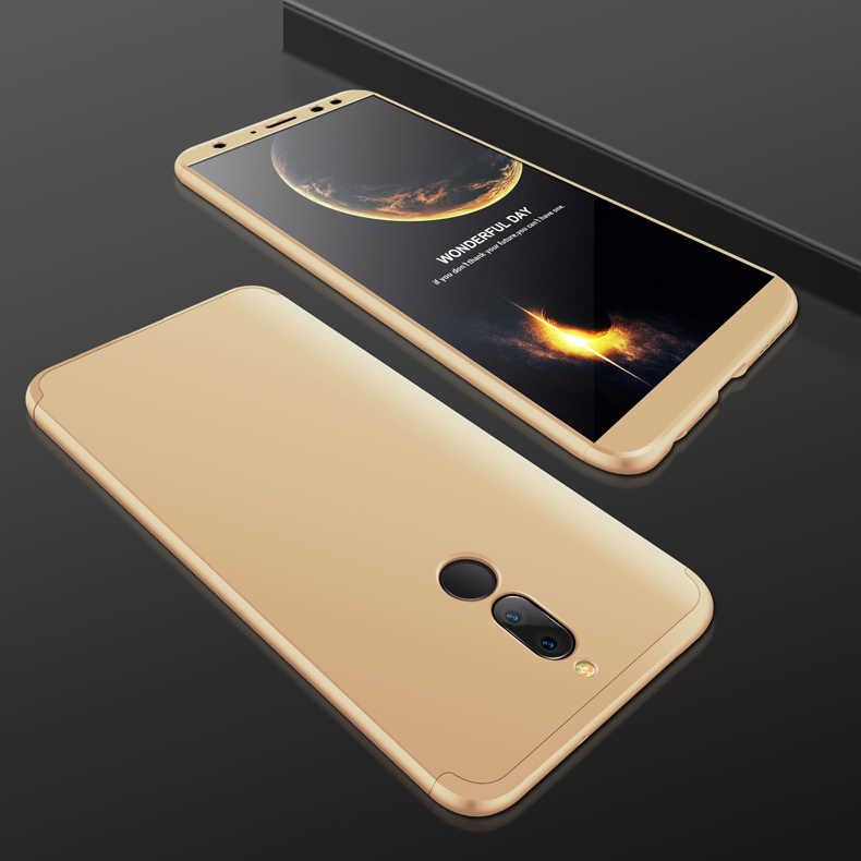 Huawei Uyumlu Mate 10 Lite Kılıf Zore Ays Kapak-Gold