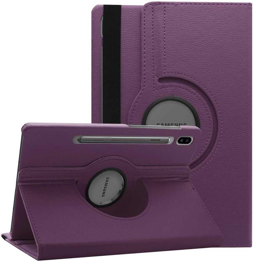 Galaxy Uyumlu Tab S7 Plus T970 Zore Dönebilen Standlı Kılıf