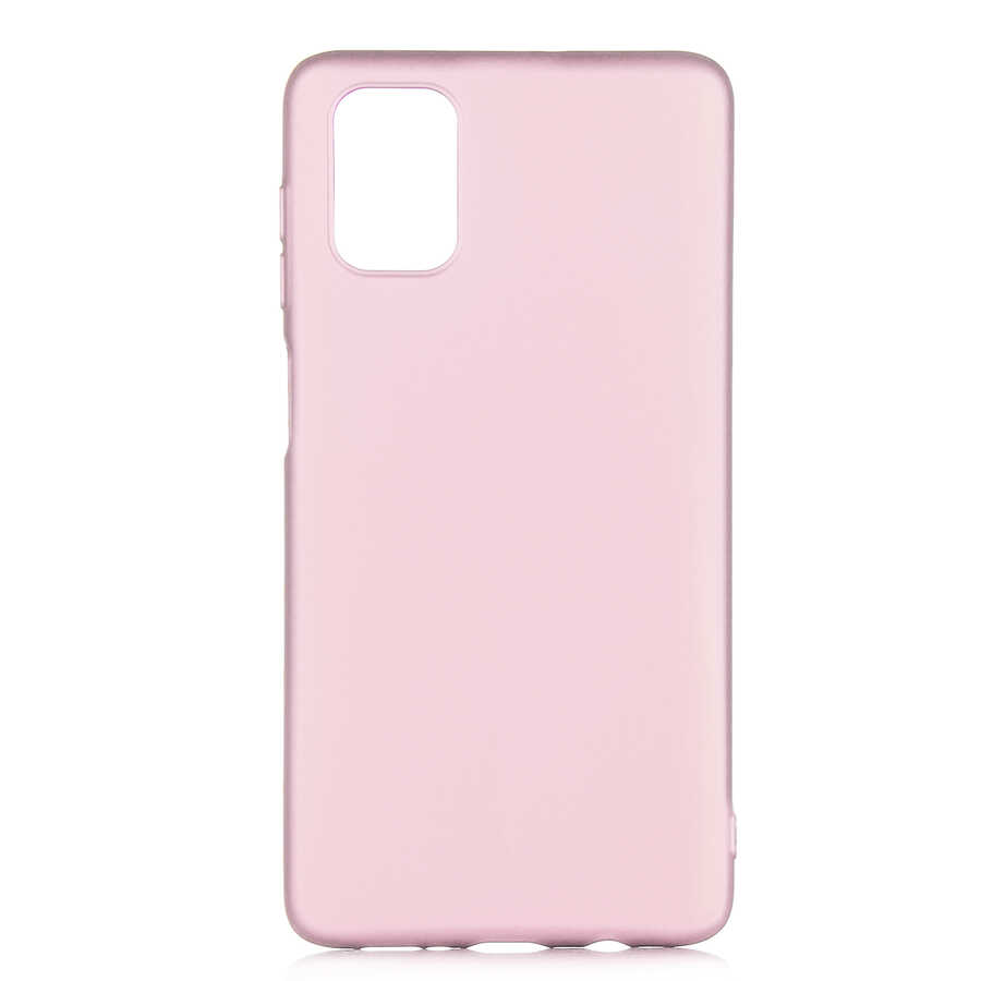 Galaxy Uyumlu M51 Kılıf Zore Premier Silikon Kapak-Rose gold