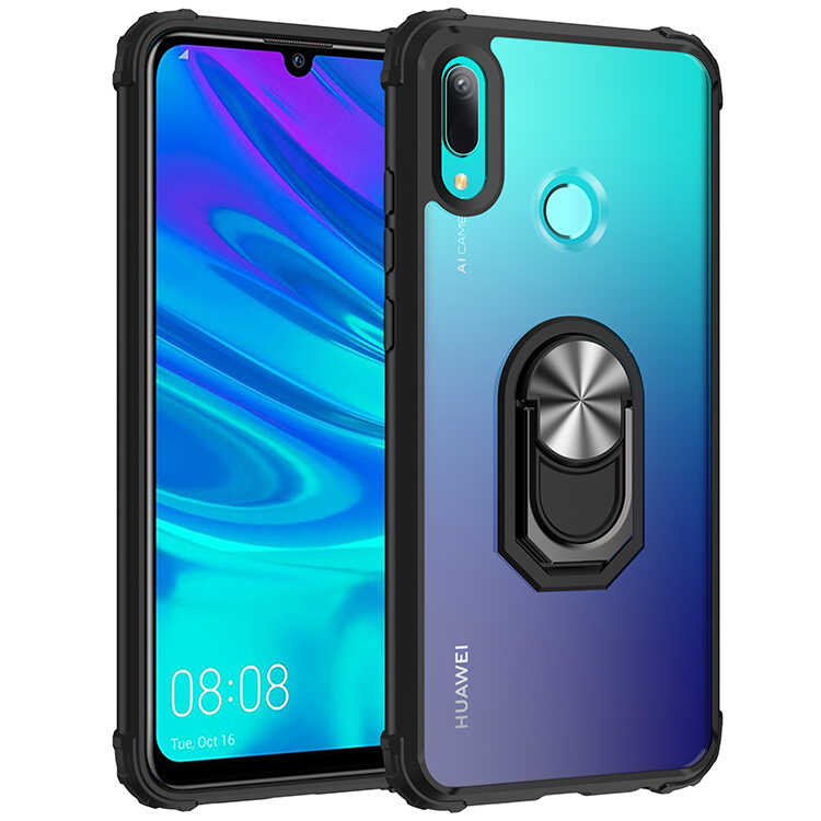 Huawei Uyumlu Y6 2019 Kılıf Zore Mola Kapak-Siyah
