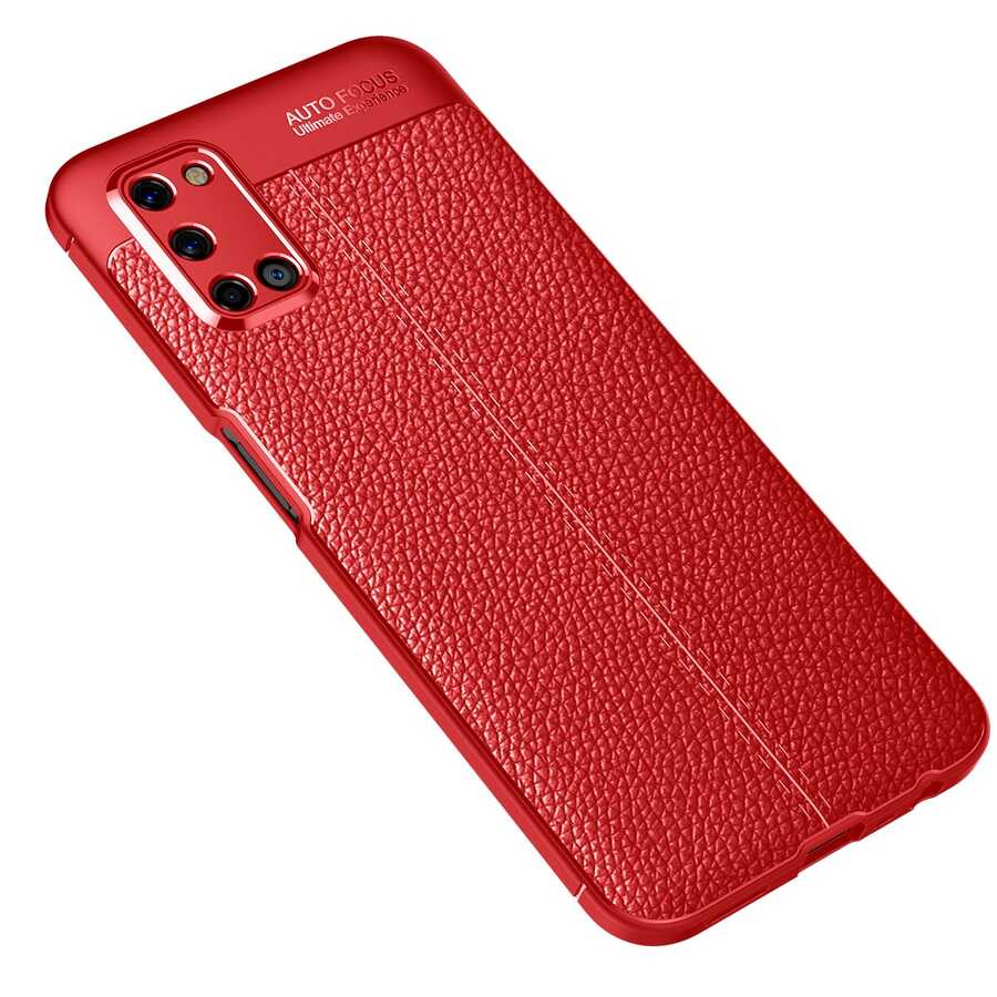 Oppo A52 Kılıf Zore Niss Silikon Kapak-Kırmızı