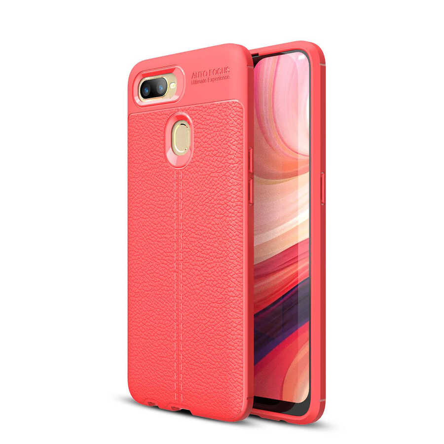 Oppo A12 Kılıf Zore Niss Silikon Kapak-Kırmızı