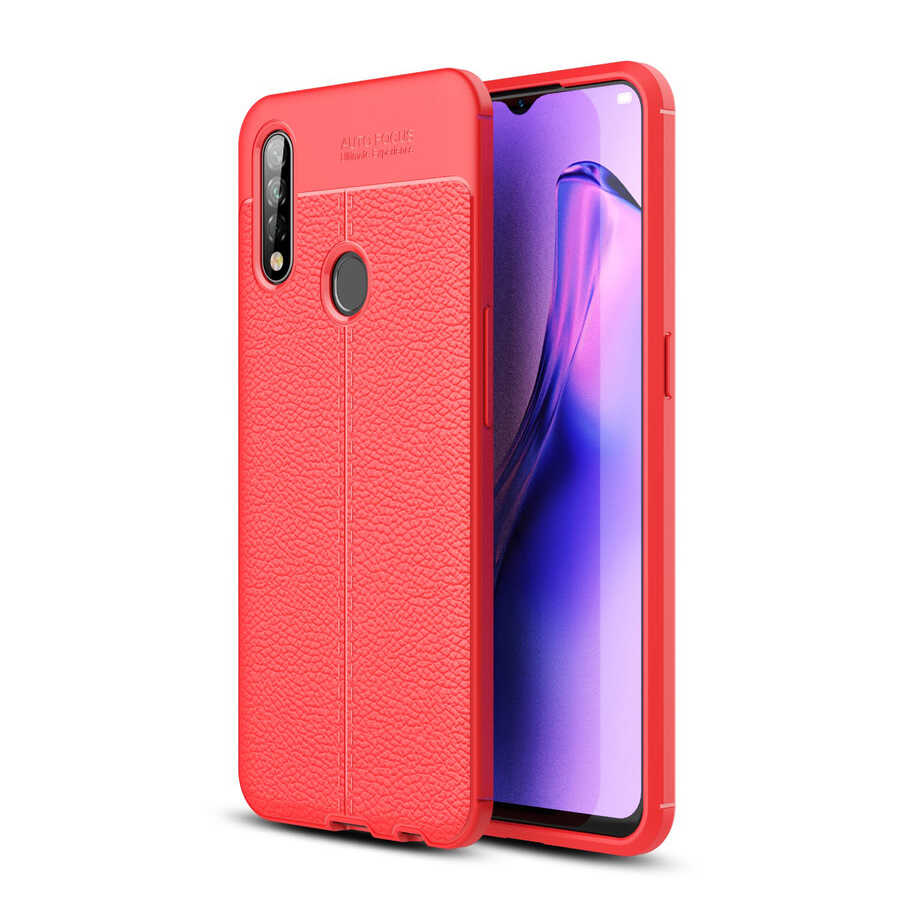 Oppo A31 Kılıf Zore Niss Silikon Kapak-Kırmızı