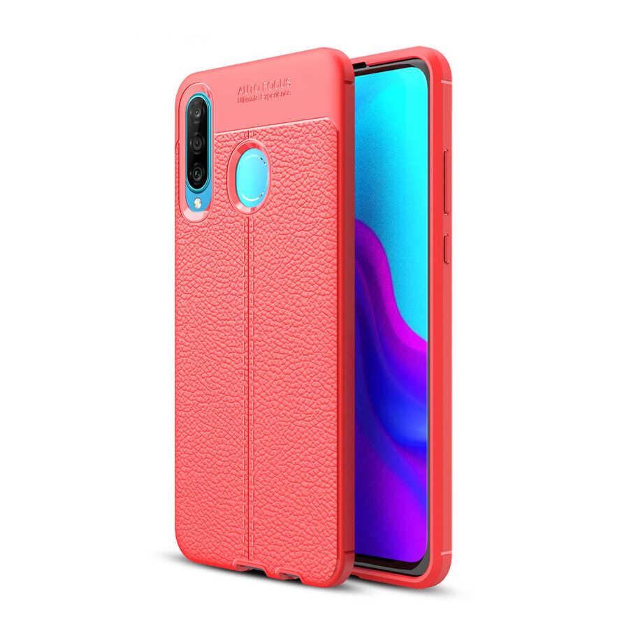 Huawei Uyumlu P30 Lite Kılıf Zore Niss Silikon Kapak-Kırmızı