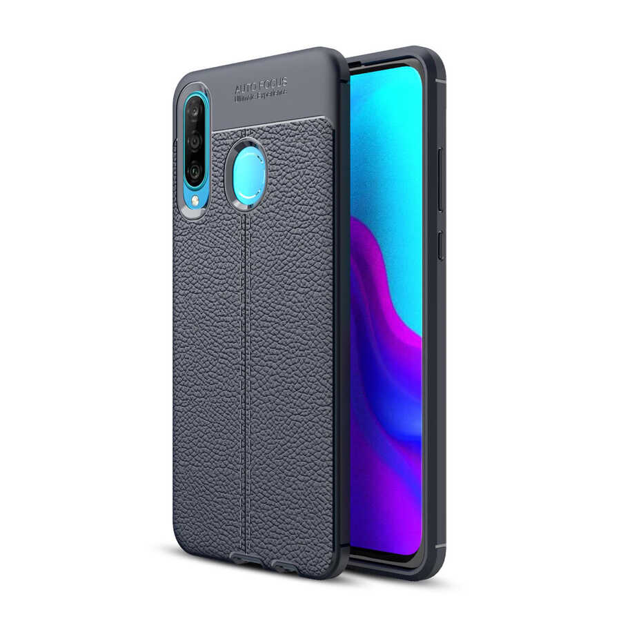 Huawei Uyumlu P30 Lite Kılıf Zore Niss Silikon Kapak-Lacivert