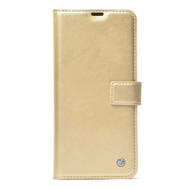 Galaxy Uyumlu M31S Kılıf Zore Kar Deluxe Kapaklı Kılıf-Gold