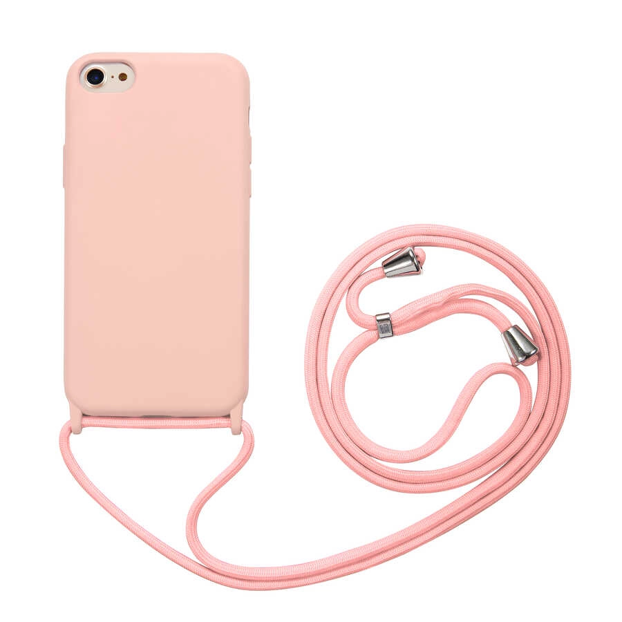 iPhone Uyumlu 7 Kılıf Zore Ropi Kapak-Pembe açık