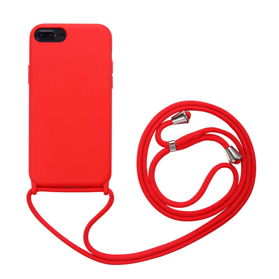 iPhone Uyumlu 7 Plus Kılıf Zore Ropi Kapak-Kırmızı