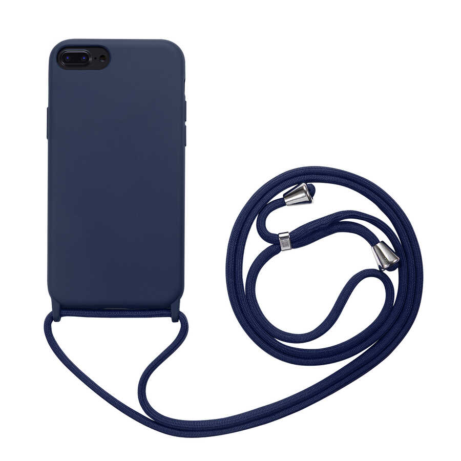 iPhone Uyumlu 7 Plus Kılıf Zore Ropi Kapak-Lacivert